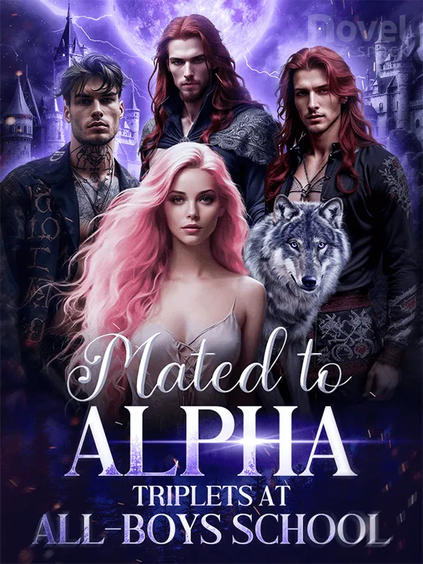 Mated to alpha triplets at all-boys school novel cover