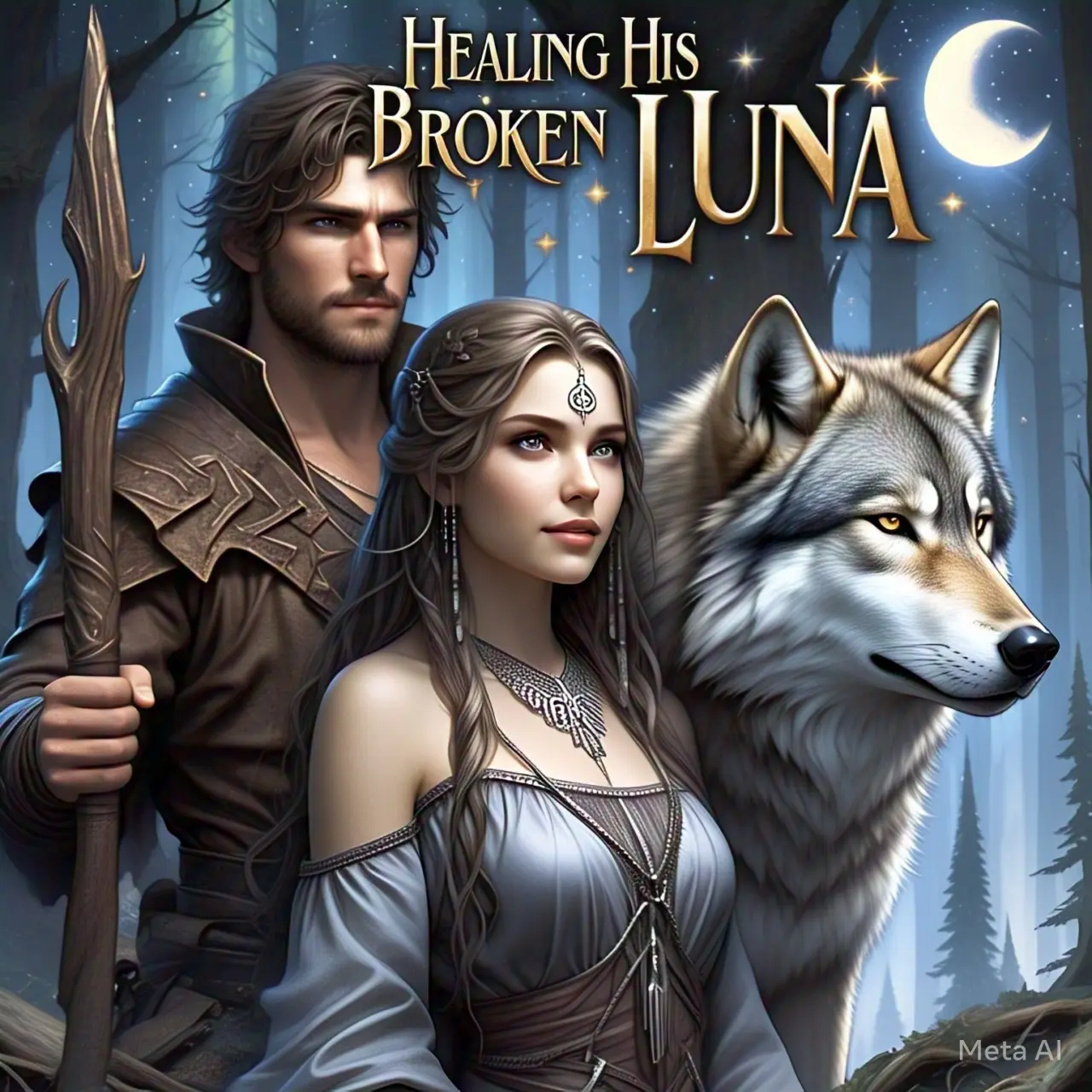 Healing His Broken Luna.... novel cover
