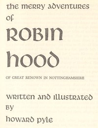The Merry Adventures of Robin Hood novel cover