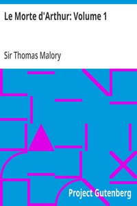 Le Morte d'Arthur: Volume 1 novel cover